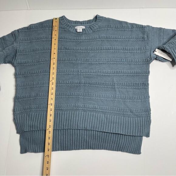 Cupcake And Cashmere Chunky Cable Knit High Low Sweater Oversized Size X Large - Picture 3 of 8